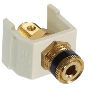 HUBBELL WIRING DEVICE-KELLEMS SFSPGBK Black Speaker Post, Office White | CE6NGP