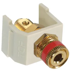 HUBBELL WIRING DEVICE-KELLEMS SFSPGREI Red Speaker Post, Electric Ivory Housing | CE6NGX