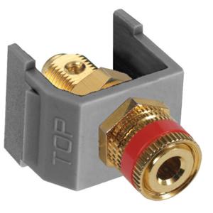 HUBBELL WIRING DEVICE-KELLEMS SFSPGRGY Red Speaker Post, Gray Housing | CE6NGY