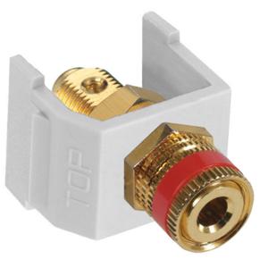 HUBBELL WIRING DEVICE-KELLEMS SFSPGRW Red Speaker Post, White | CE6NGZ