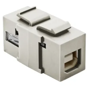 HUBBELL WIRING DEVICE-KELLEMS SFUSBABOW Keystone Connector, Usb A To B, Office White | CE6NHE