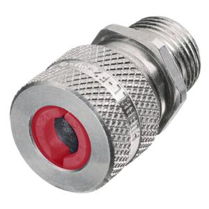 HUBBELL WIRING DEVICE-KELLEMS SHC1009 Liquid Tight Connector 3/8 inch Red | AE3FKD 5D712