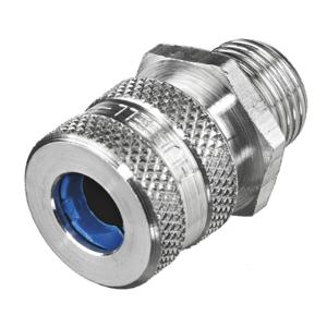 HUBBELL WIRING DEVICE-KELLEMS SHC1012 Liquid Tight Connector 3/8 inch Blue | AE3FKG 5D715