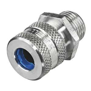 HUBBELL WIRING DEVICE-KELLEMS SHC1012 Liquid Tight Connector 3/8 inch Blue | AE3FKG 5D715