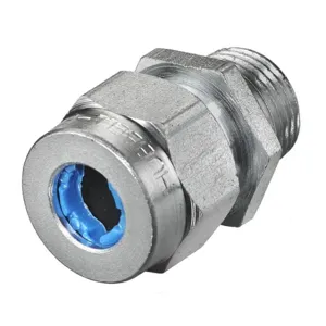 HUBBELL WIRING DEVICE-KELLEMS SHC1012ZP Liquid Tight Connector 3/8 inch Blue | AE3FPF 5D919