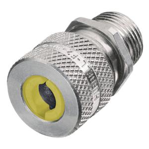 HUBBELL WIRING DEVICE-KELLEMS SHC1027 Liquid Tight Connector 1/2in. Yellow | AE3FKU 5D726