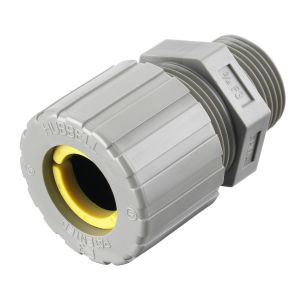 HUBBELL WIRING DEVICE-KELLEMS SHC1037CR Cord Connector, Straight, Size 3/4 Inch, Nylon | AE3FNQ 5D888