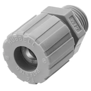 HUBBELL WIRING DEVICE-KELLEMS SHC1043CR Liquid Tight Connector 1 inch Straight Gray | AE3FNV 5D894