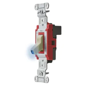 HUBBELL WIRING DEVICE-KELLEMS SNAP1223ILINA Toggle Switch, Three Way, 20A, 120/277VAC, Ivory | CE6RGC