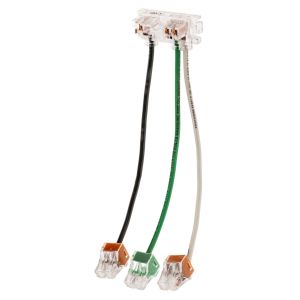 HUBBELL WIRING DEVICE-KELLEMS SNAP1RAM2 Receptacle, 6 Inch Solid Wire With Push-In | BD4JJY