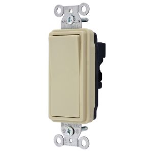 HUBBELL WIRING DEVICE-KELLEMS SNAP2123INA Decorator Switch, Three Way, 20A, 120/277VAC, Ivory | AC4XDE 31A369