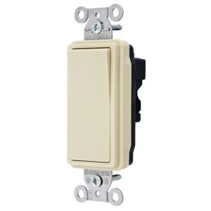 HUBBELL WIRING DEVICE-KELLEMS SNAP2101LANA Decorator Switch, Single Pole, 15A, 120/277VAC, Light Almond | CE6RGR