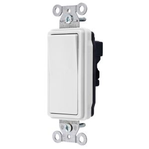 HUBBELL WIRING DEVICE-KELLEMS SNAP2101WNA Decorator Switch, Single Pole, 15A, 120/277VAC, White | CE6RGX