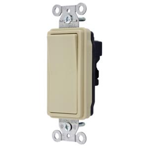 HUBBELL WIRING DEVICE-KELLEMS SNAP2121INA Decorator Switch, Single Pole, 20A, 120/277VAC, Ivory | AC4XEZ 31A468