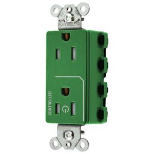 HUBBELL WIRING DEVICE-KELLEMS SNAP2152C1GNTRA Style Line-Buchse, 15 A 125 V, 2-P 3-W-Erdung, Nylon, grün | CE6QBB