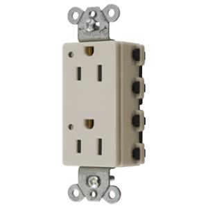 HUBBELL WIRING DEVICE-KELLEMS SNAP2152LAL Style Line-Buchse, 15 A 125 V, LED, 2-P 3-W-Erdung, 5-15R, Nylon, La | CE6QCC