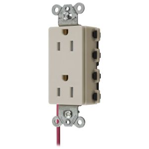 HUBBELL WIRING DEVICE-KELLEMS SNAP2152LASCTRA Style Line-Buchse, 15 A 125 V, 2-P 3-W-Erdung, 5-15R, Nylon, helle Mandel | BD4HFF