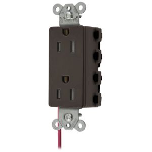 HUBBELL WIRING DEVICE-KELLEMS SNAP2152SCTRA Style Line-Buchse, 15 A 125 V, 2-P 3-W-Erdung, Nylon, 5-15R, Braun | BD4KNW