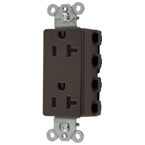 HUBBELL WIRING DEVICE-KELLEMS SNAP2162A Style Line-Buchse, 20 A 125 V, 2-P 3-W-Erdung, Nylon, 5-20R, braun | CE6QCH
