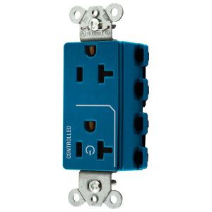 HUBBELL WIRING DEVICE-KELLEMS SNAP2162C1BL Style Line-Buchse, 20 A 125 V, 2-P 3-W-Erdung, blau | CE6QCN