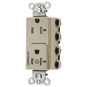 HUBBELL WIRING DEVICE-KELLEMS SNAP2162C1ITRA Style Line-Buchse, 20 A 125 V, 2-P 3-W-Erdung, Nylon, Elfenbein | CE6QCT