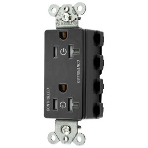 HUBBELL WIRING DEVICE-KELLEMS SNAP2162C2BKTRA Style Line-Buchse, 20 A 125 V, 2-P 3-W-Erdung, Nylon, Schwarz | CE6QCY