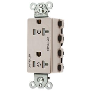 HUBBELL WIRING DEVICE-KELLEMS SNAP2162C2LATRA Style Line-Buchse, 20 A 125 V, 2-P 3-W-Erdung, Nylon, helle Mandel | CE6QDE