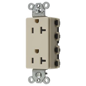 HUBBELL WIRING DEVICE-KELLEMS SNAP2162IA Style Line-Buchse, 20 A 125 V, 2-P 3-W-Erdung, 5-20R, Nylon, Elfenbein | CE6QDL