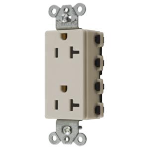 HUBBELL WIRING DEVICE-KELLEMS SNAP2162LAA Style Line Receptacle, 20A 125V, 2-P 3-W Grounding, 5-20R, Nylon, Light Almond | CE6QDQ