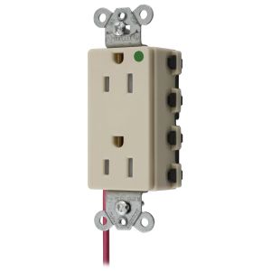 HUBBELL WIRING DEVICE-KELLEMS SNAP2172ISCTRA Style Line-Buchse, 15 A 125 V, 2-P 3-W-Erdung, 5-15R, Nylon, Elfenbein | BD4JKN