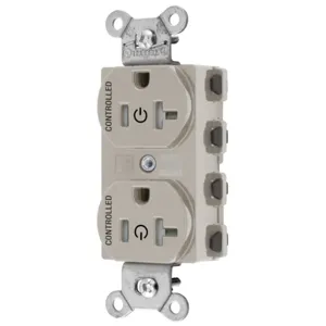 HUBBELL WIRING DEVICE-KELLEMS SNAP5362C2LATRA Straight Receptacle, 20A 125V, 5-20R, Nylon, Light Almond | CE6QHK