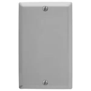 HUBBELL WIRING DEVICE-KELLEMS SP14BG Wallplate, 1-Gang, Box Mount Blank, Standard Size, Gray Painted Steel | BD4LKT