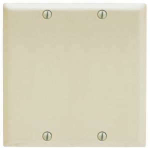 HUBBELL WIRING DEVICE-KELLEMS SP24BAL Wallplate, 2-Gang, Box Mount, Blank, Standard Size, Almond Painted Steel | BC8ULT