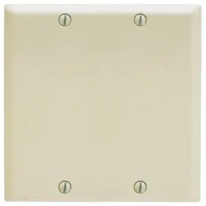 HUBBELL WIRING DEVICE-KELLEMS SP24BAL Wallplate, 2-Gang, Box Mount, Blank, Standard Size, Almond Painted Steel | BC8ULT