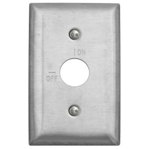 HUBBELL WIRING DEVICE-KELLEMS SS12RKL Wallplate, 1-Gang, 1 Security Opening, Standard Size, Stainless Steel | AB3HWE 1TJX1