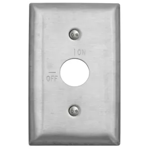 HUBBELL WIRING DEVICE-KELLEMS SS12RKL Wallplate, 1-Gang, 1 Security Opening, Standard Size, Stainless Steel | AB3HWE 1TJX1