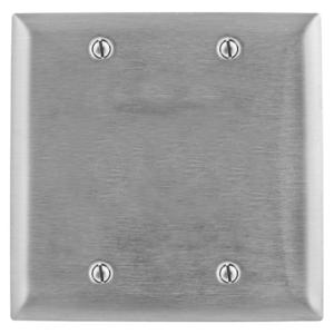 HUBBELL WIRING DEVICE-KELLEMS SS23 Plate Wall 2 Gang Silver | AE3BWZ 5C267