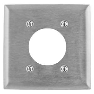 HUBBELL WIRING DEVICE-KELLEMS SS703 Stainless Wall Plate Silver | AE7YZA 6C154
