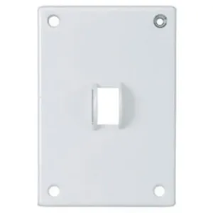 HUBBELL WIRING DEVICE-KELLEMS SWP1 Security Wallplate, 1-Gang, 1 Toggle Opening, Standard Size, White, Steel | AC9VTG 3KT90