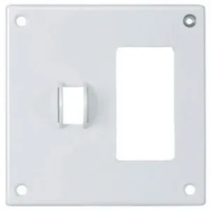 HUBBELL WIRING DEVICE-KELLEMS SWP126 Security Wallplate, 2-Gang, 1 Toggle Opening, 1 Gfci, White, Steel | CE6RWD