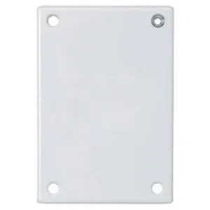 HUBBELL WIRING DEVICE-KELLEMS SWP13 Security Wallplate, 1-Gang, Blank, Standard Size, White, Steel | AC9VTJ 3KT92