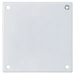 HUBBELL WIRING DEVICE-KELLEMS SWP23 Security Wallplate, 2-Gang, Blank, Standard Size, White Painted Steel | AC9VTM 3KT95