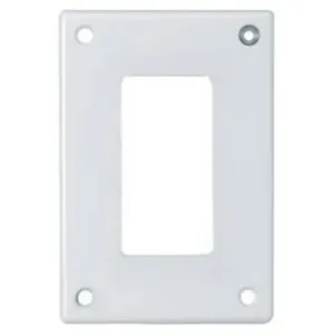 HUBBELL WIRING DEVICE-KELLEMS SWP26 Security Wallplate, 1-Gang, 1 Gfci Opening, Standard Size, White, Steel | AC9VTN 3KT96