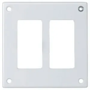 HUBBELL WIRING DEVICE-KELLEMS SWP262 Security Wallplate, 2-Gang, 2 Gfci Openings, Standard Size, White, Steel | AC9VTP 3KT97