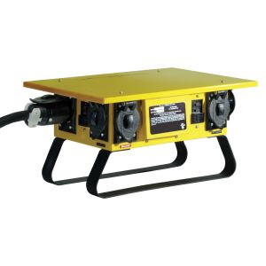 HUBBELL WIRING DEVICE-KELLEMS TPDS Power Distribution Box, 50 A, 120 - 240 VAC, 2 Pole, Yellow | AG9FNF 1DNV1