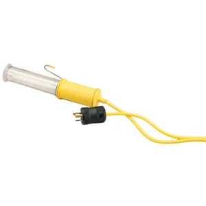 HUBBELL WIRING DEVICE-KELLEMS TW25F1 Temporary String Light, With 25 Feet Cord, 15 A, 125 V, Yellow | CE6UJC