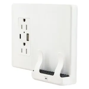 HUBBELL WIRING DEVICE-KELLEMS USB1528AC Wall Mount Charger, Wireless, With Usb Outlet | CE6YAE