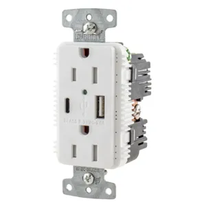 HUBBELL WIRING DEVICE-KELLEMS USB15AC5WP HUBBELL WIRING DEVICE-KELLEMS USB15AC5WP | BD3VLF