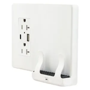 HUBBELL WIRING DEVICE-KELLEMS USB2028AC Wall Mount Charger, Wireless, With Usb Outlet | CE6YAF