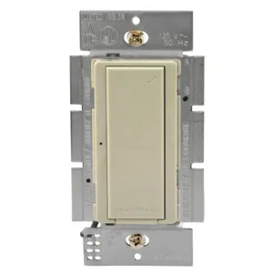 HUBBELL WIRING DEVICE-KELLEMS WLAS120I Decorator Switch, Wireless, Single Pole, 120VAC, Ivory | CE6RKP